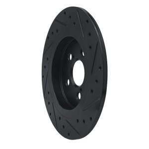 Lexus CT200H Brake Rotor (1) - Rear Left - R1 Concepts - Drilled & Slotted - Black - `11-`17 Lexus CT200H Brake Rotor (1) - Rear Left - R1 Concepts - Drilled & Slotted - Black - `11-`17